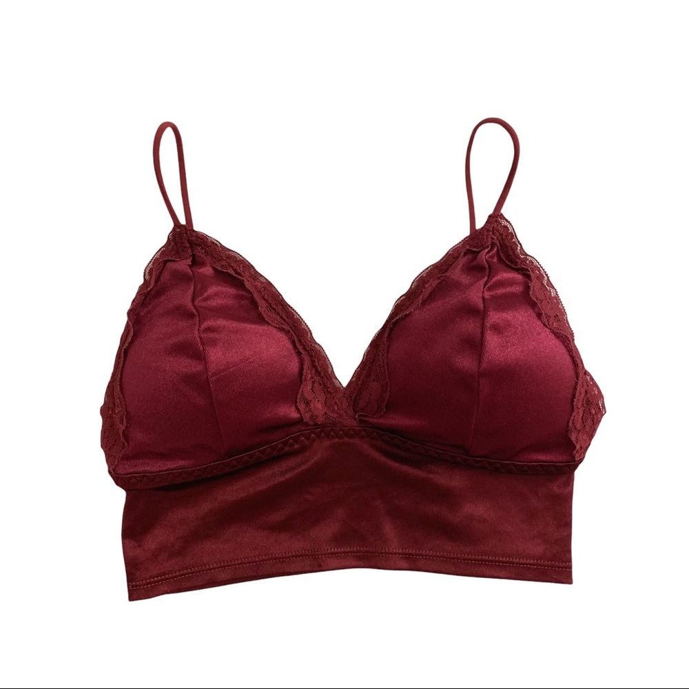 🍒2/20$ Red Sexy Satin-like Bralette